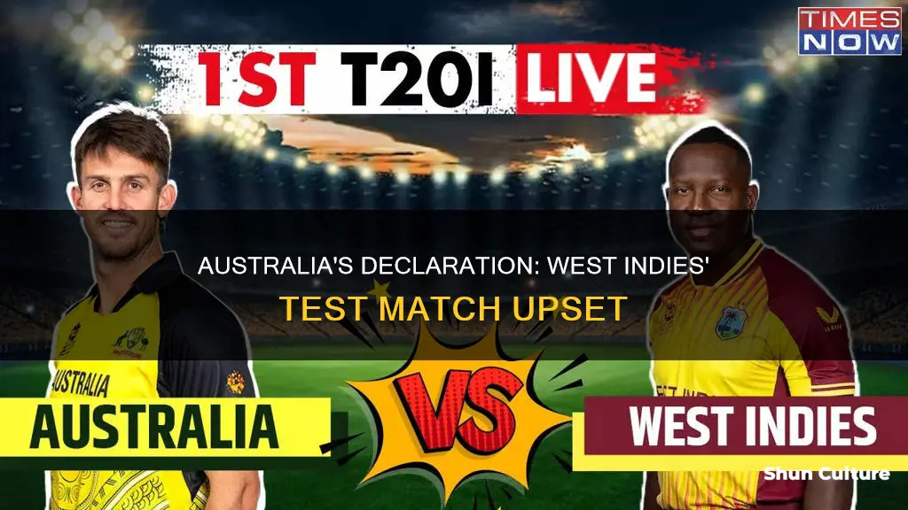why did australia declare against west indies
