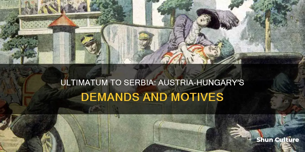 why did austria hungary gave serbia an ultimatum