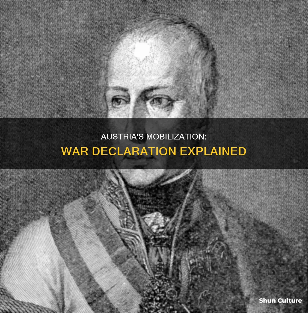 why did austria mobilize and declare war