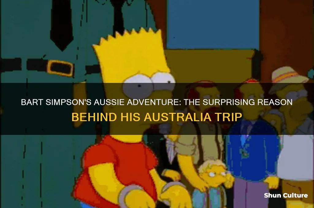 why did bart simpson go to australia