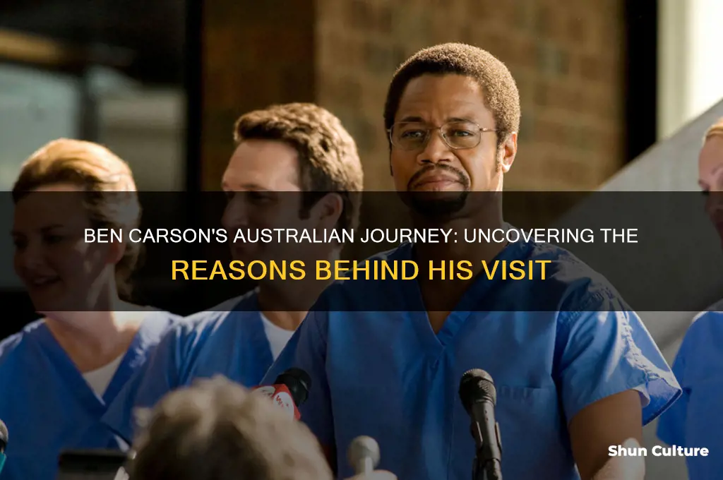 why did ben carson go to australia