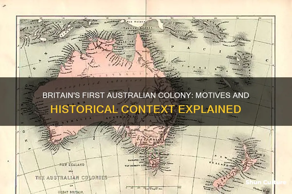 why did britain establish its first colony in australia