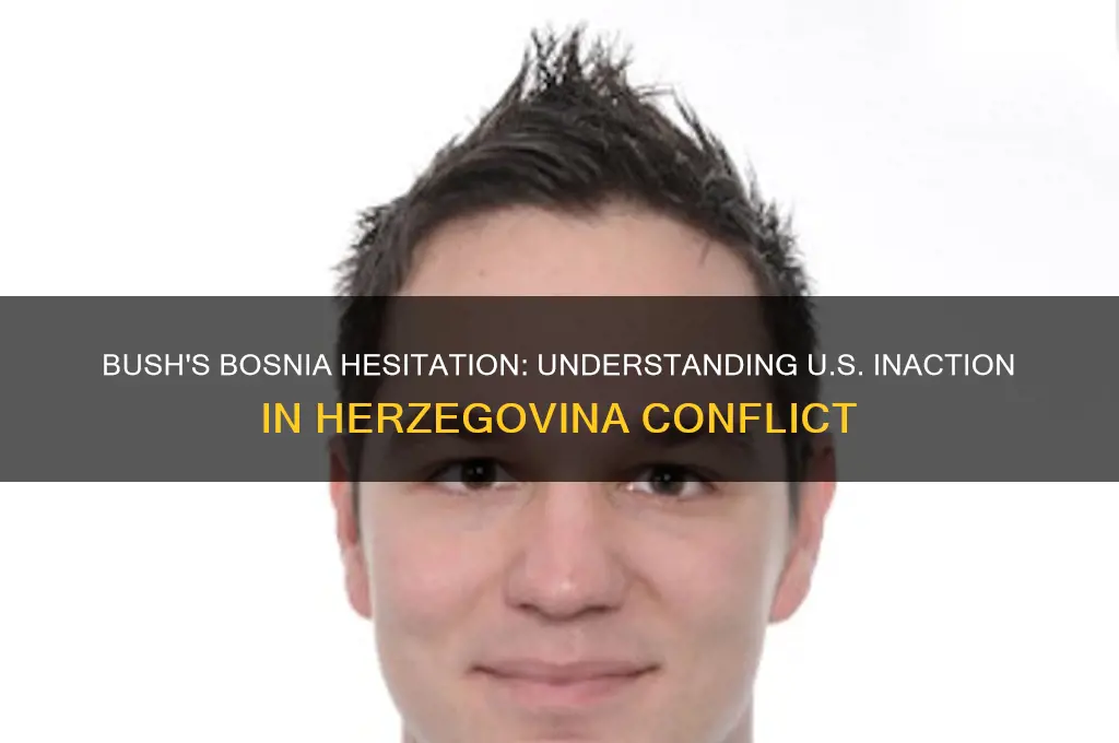 why did bush stay out of bosnia-herzegovina