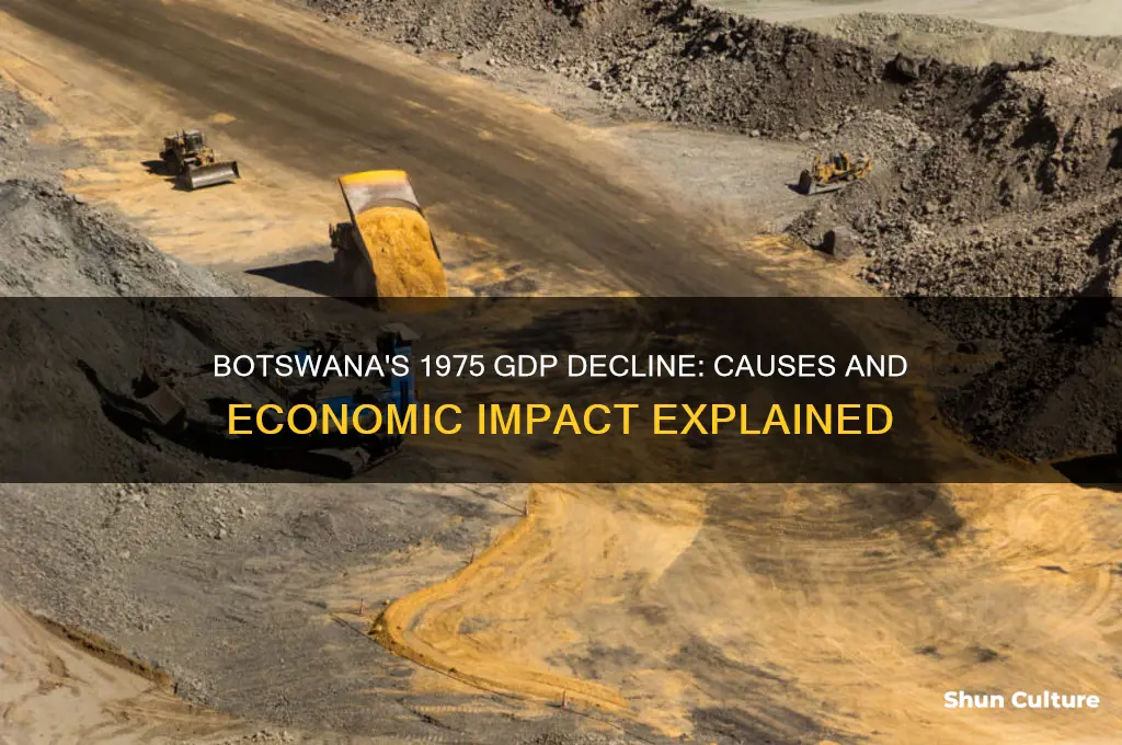 why did gdp in botswana fall in 1975
