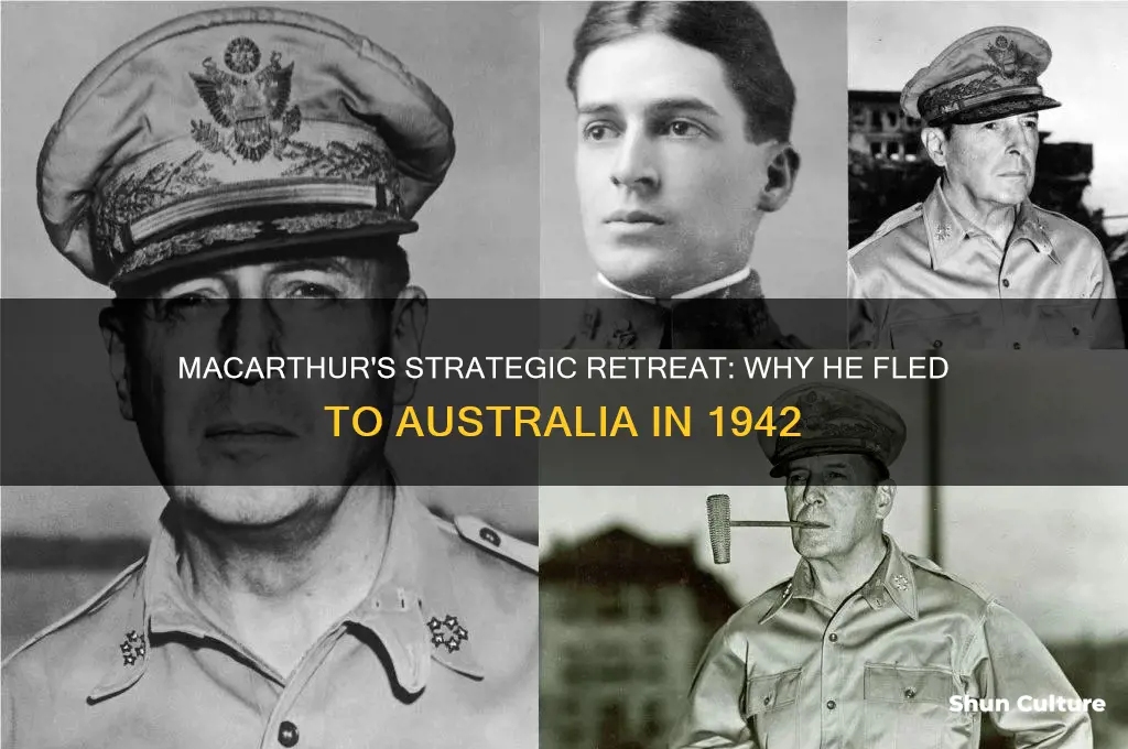 why did general douglas macarthur go to australia in 1942