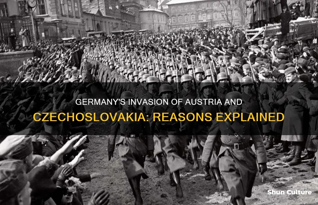 why did germany invade austria and czechoslovakia
