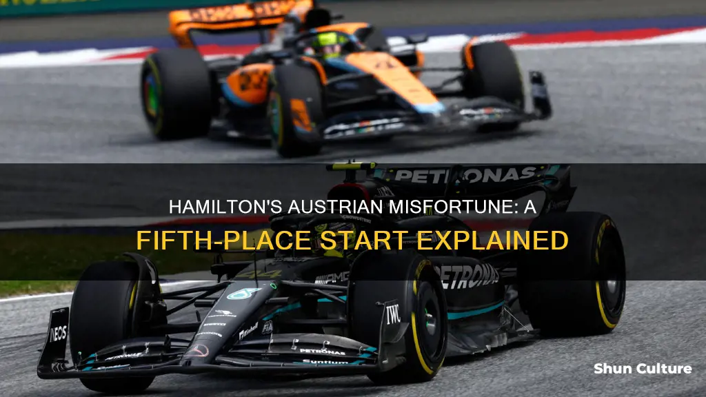 why did hamilton start 5th in austrian grand prix