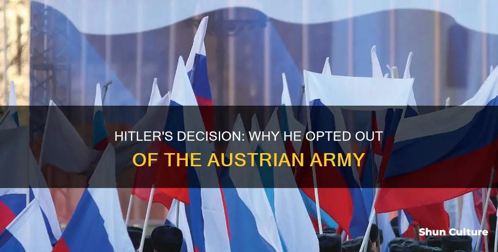 why did hitler not join the austrian army