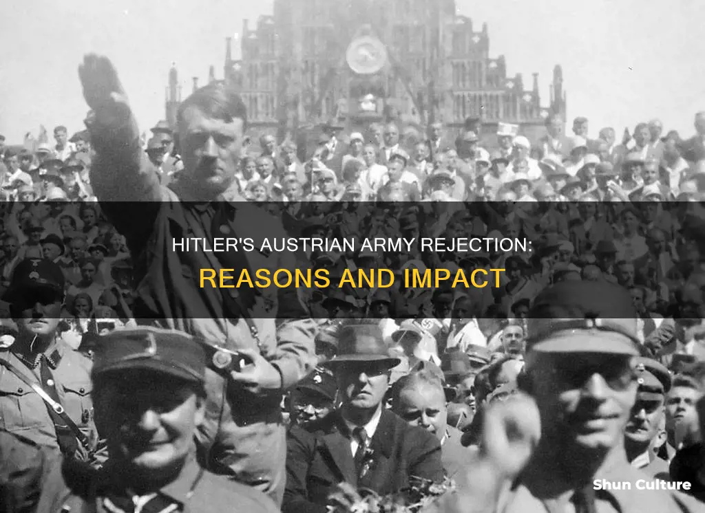 why did hitler not join the austrian army