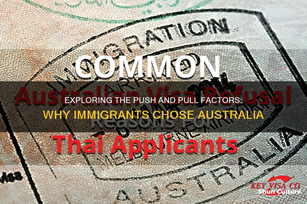 why did immigrants go to australia