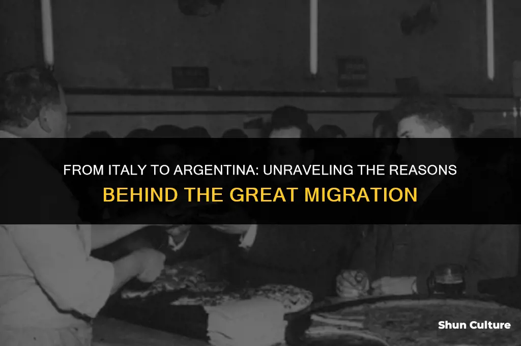 why did italian immigrate to argentina
