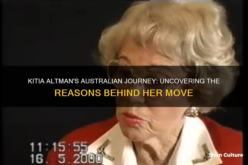 why did kitia altman go to australia