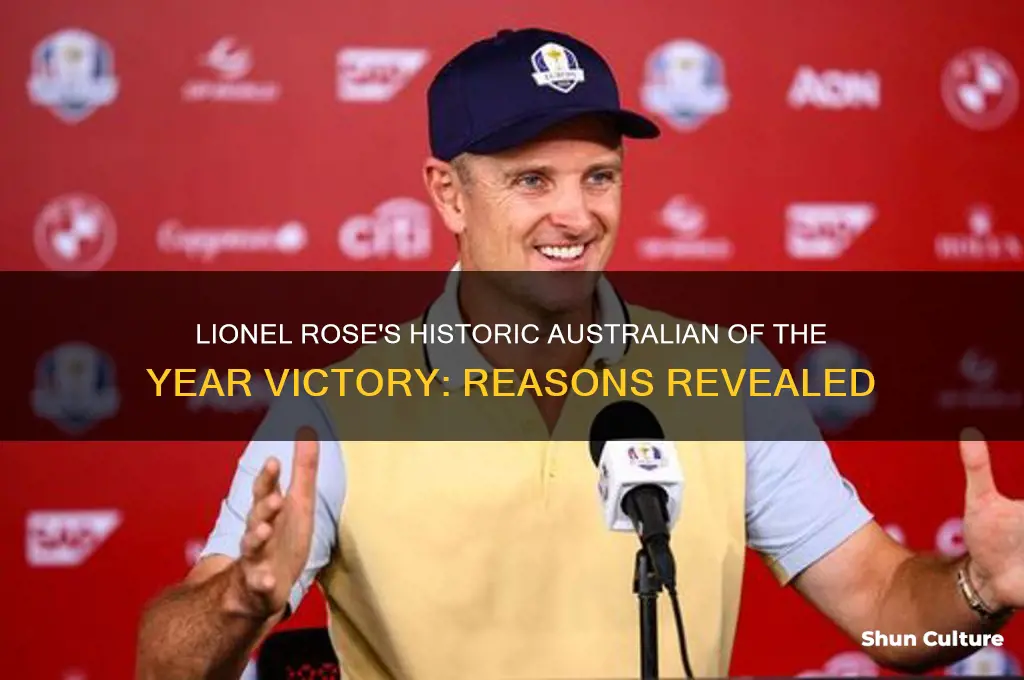why did lionel rose win australian of the year
