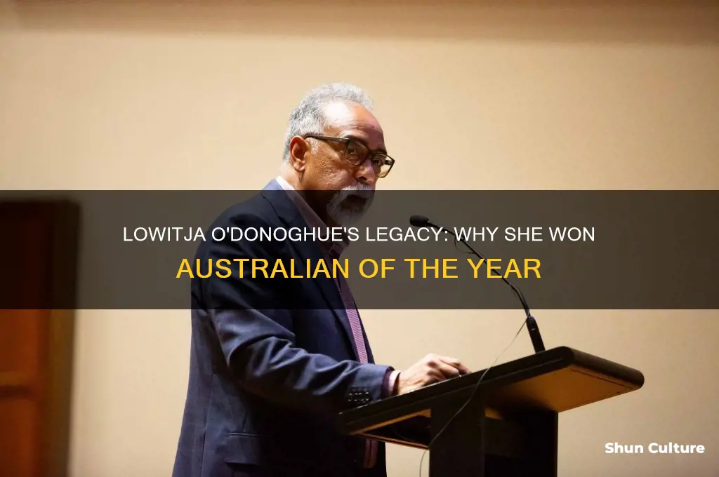why did lowitja o donoghue win australian of the year