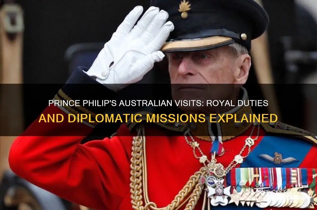 why did prince philip go to australia