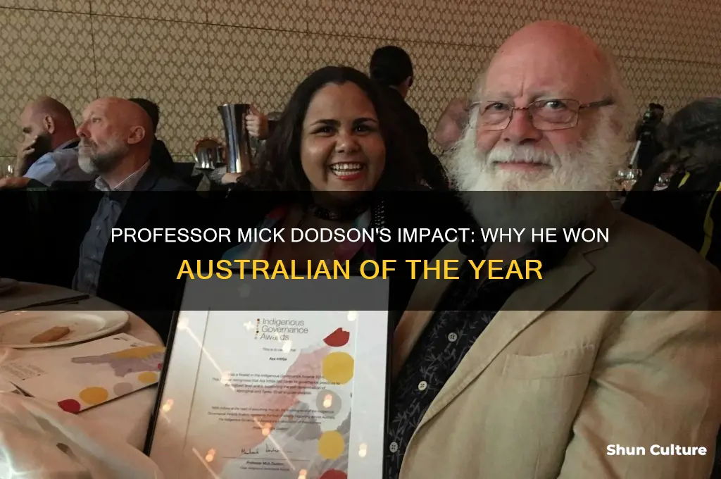 why did professor mick dodson win australian of the year
