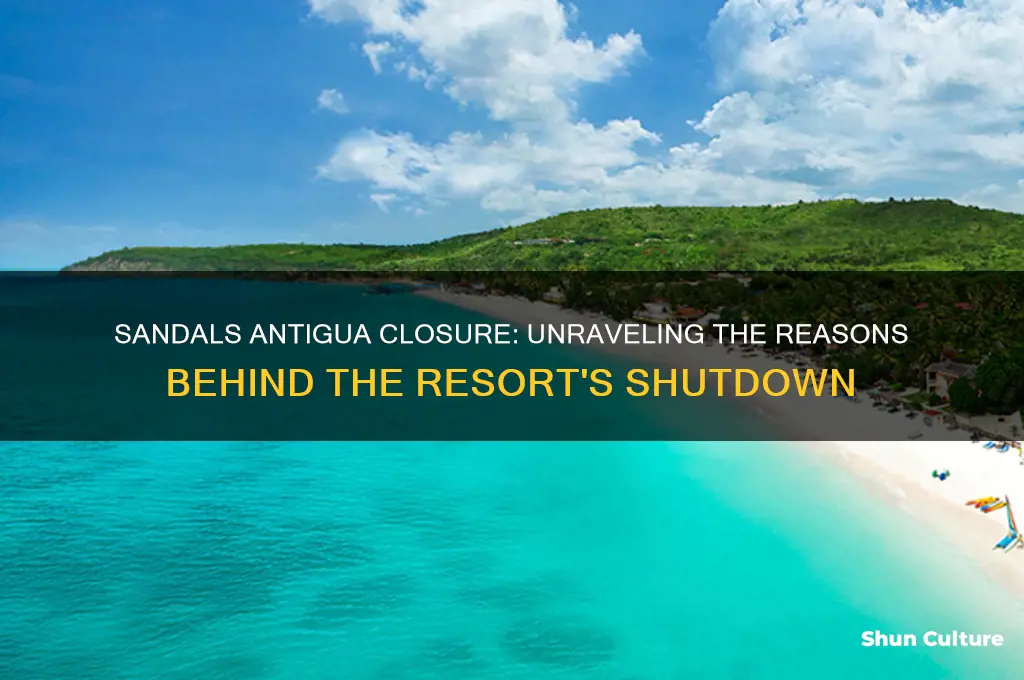 why did sandals antigua closed