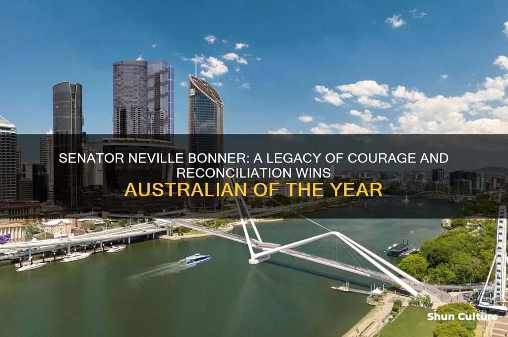 why did senator neville bonner win australian of the year
