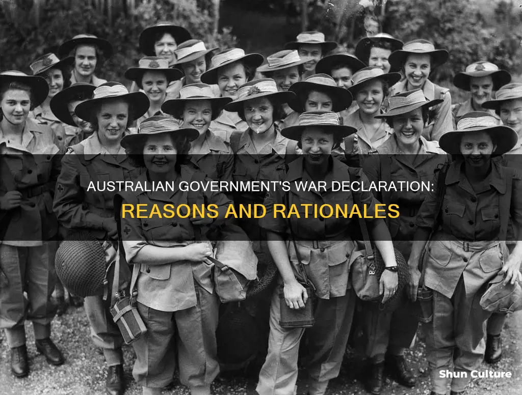why did the australian government declare war