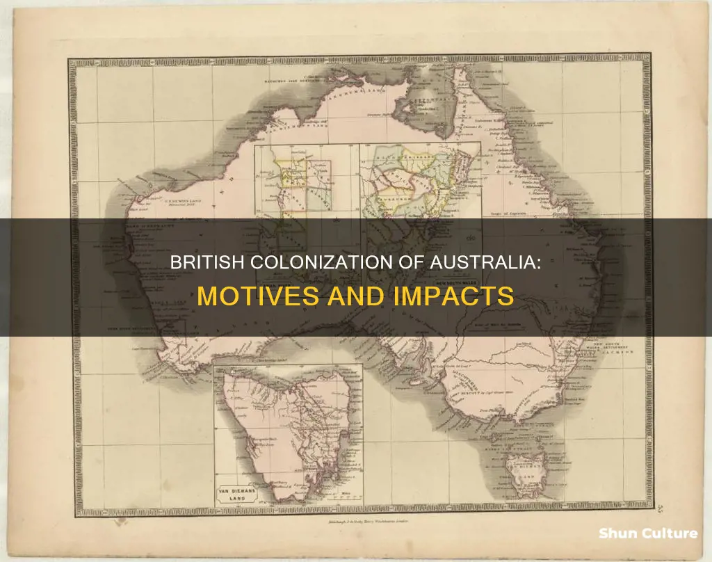 why did the british government set up colonies in australia