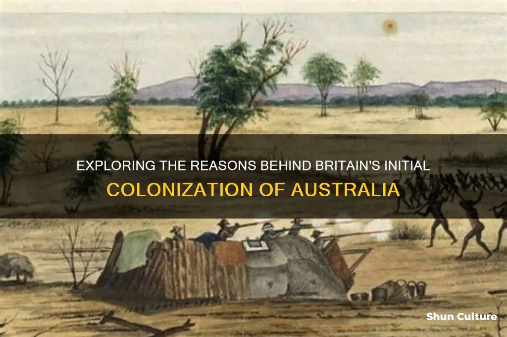 why did the british settlers first colonize australia