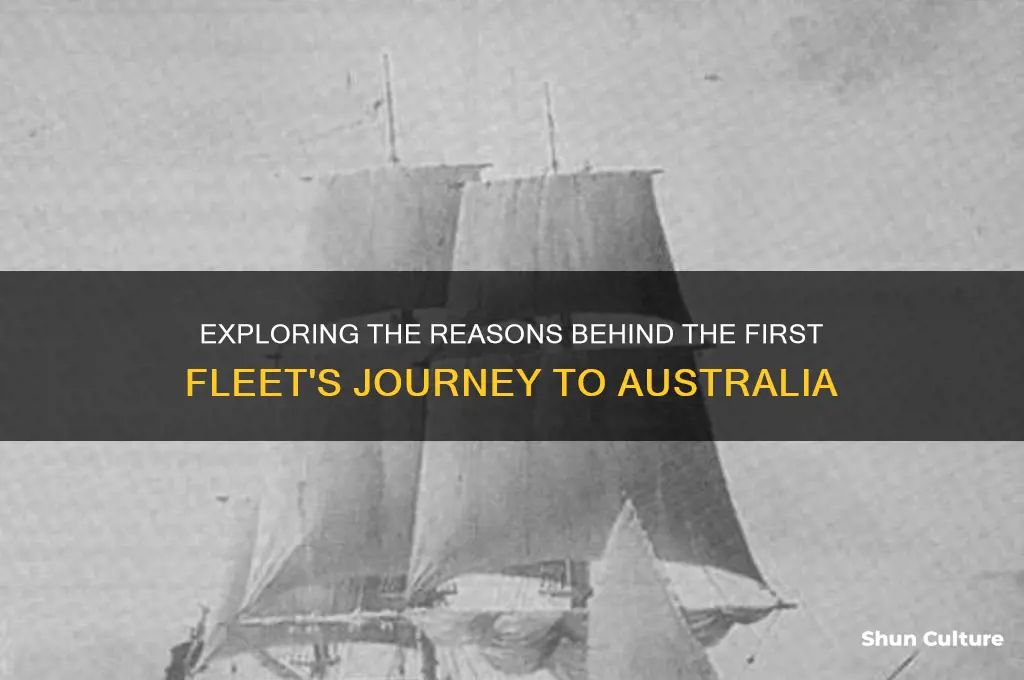 why did the first fleet go to australia