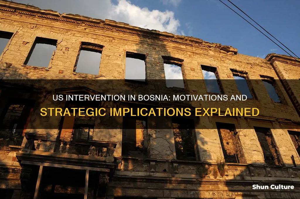 why did the us enter bosnia