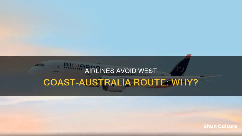 why do airlines not fly west coast to australia