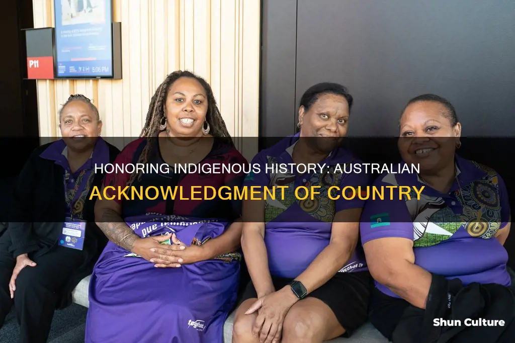 why do australian acknowledgement of country
