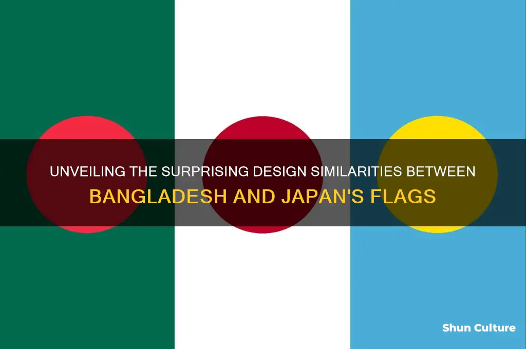 why do bangladesh and japan have similar flags