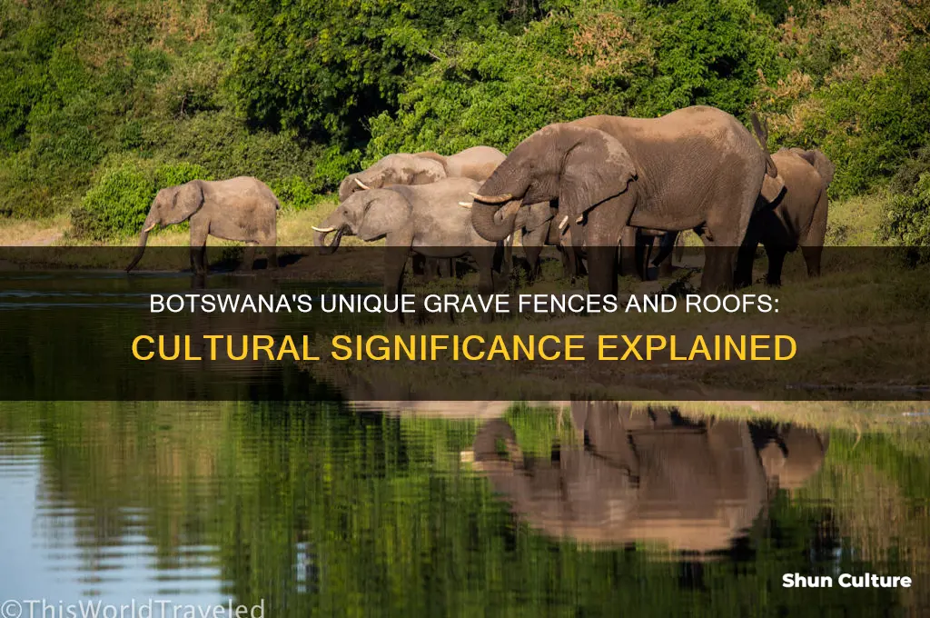 why do graves in botswana have fences and roofs