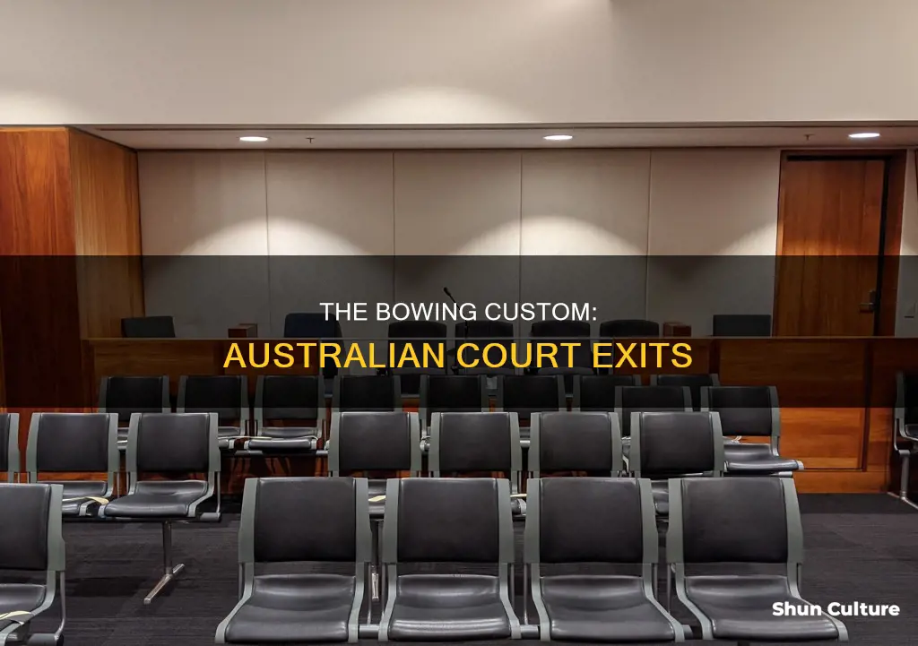 why do people bow when exiting court in australia