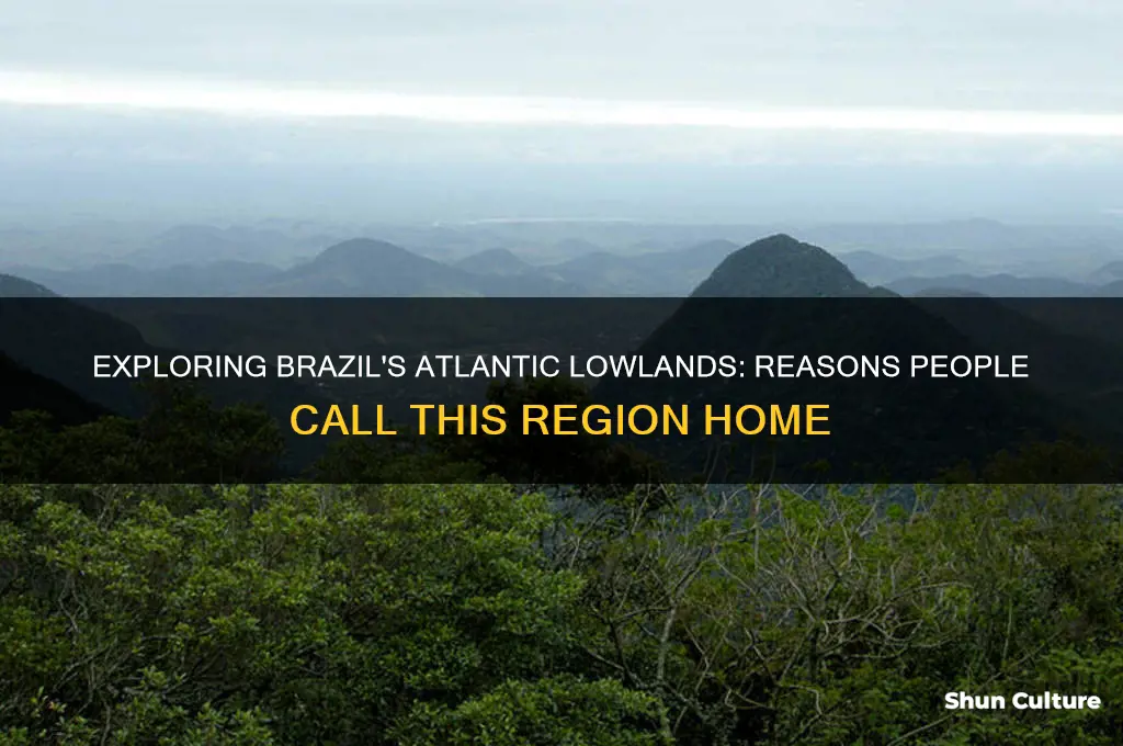 why do people live in the atlantic lowlands of brazil