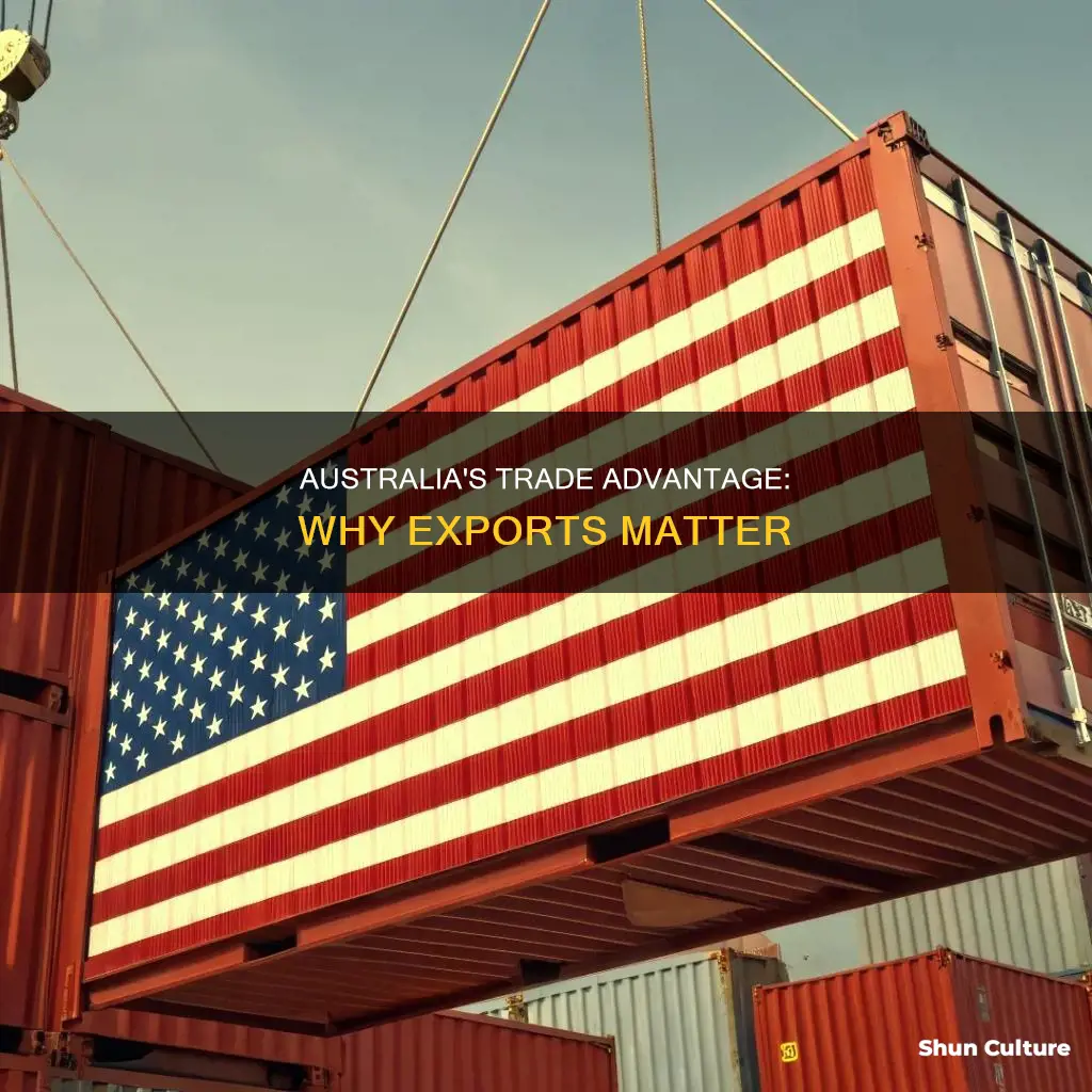 why does australia export goods and services