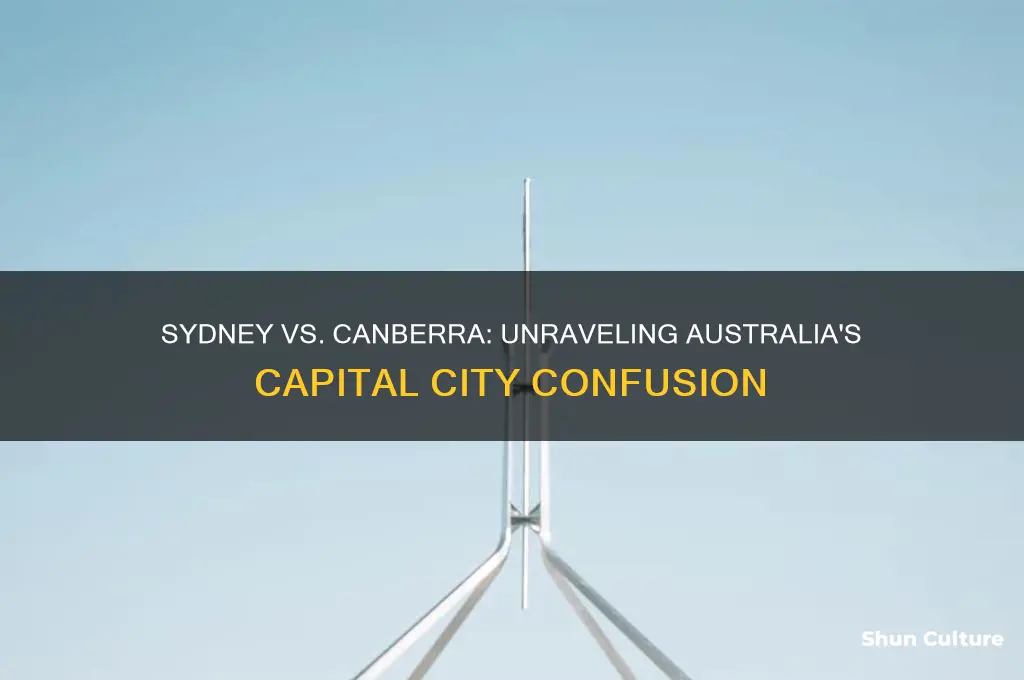 why does everyone think sydney is the capital of australia