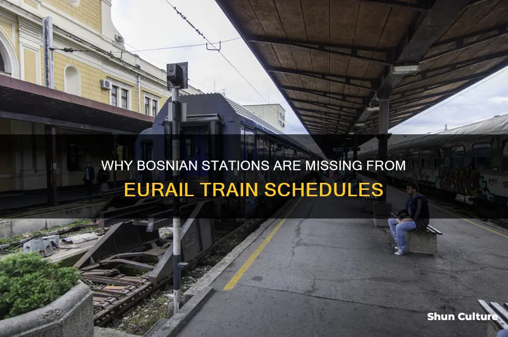 why doesnt bosnian stations show in eurail train times