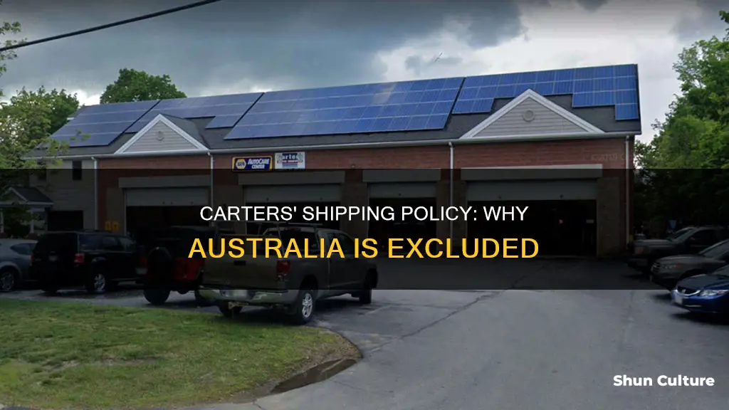 why don t carters ship to australia