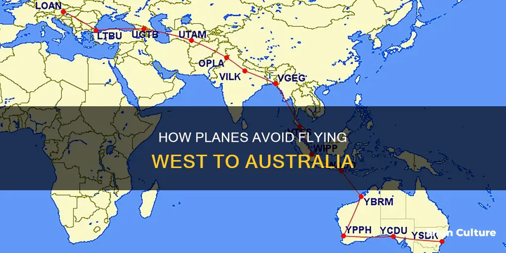 why don t planes fly west to australia