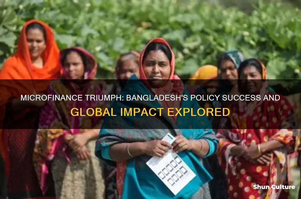why has microfinance been a policy success bangladesh and beyond