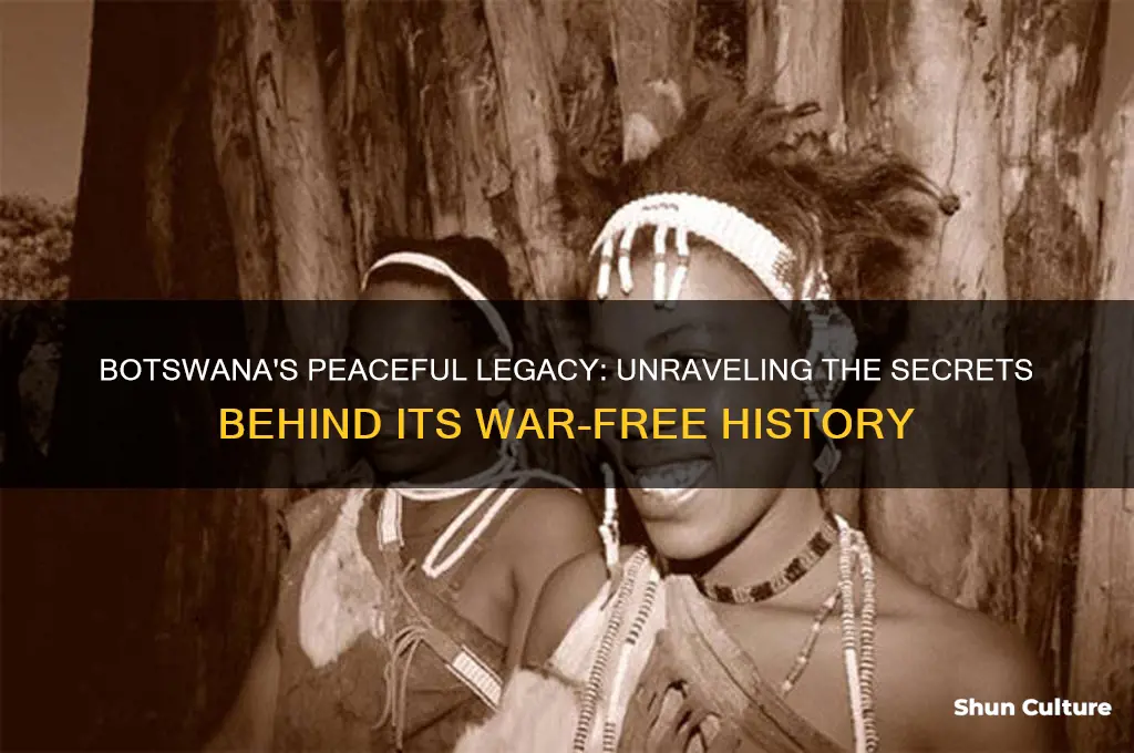 why hasnt botswana had war