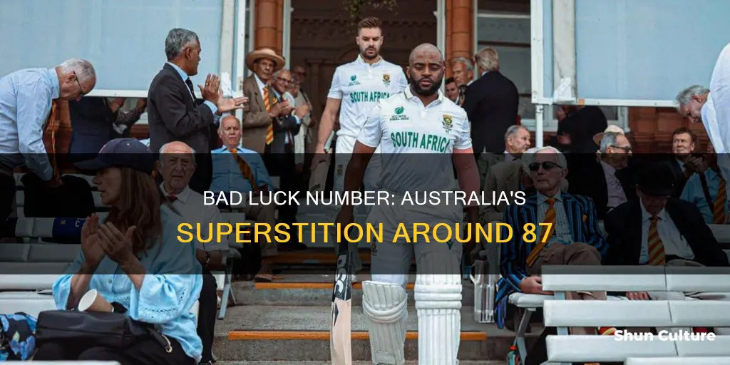 why is 87 a bad luck number in australia