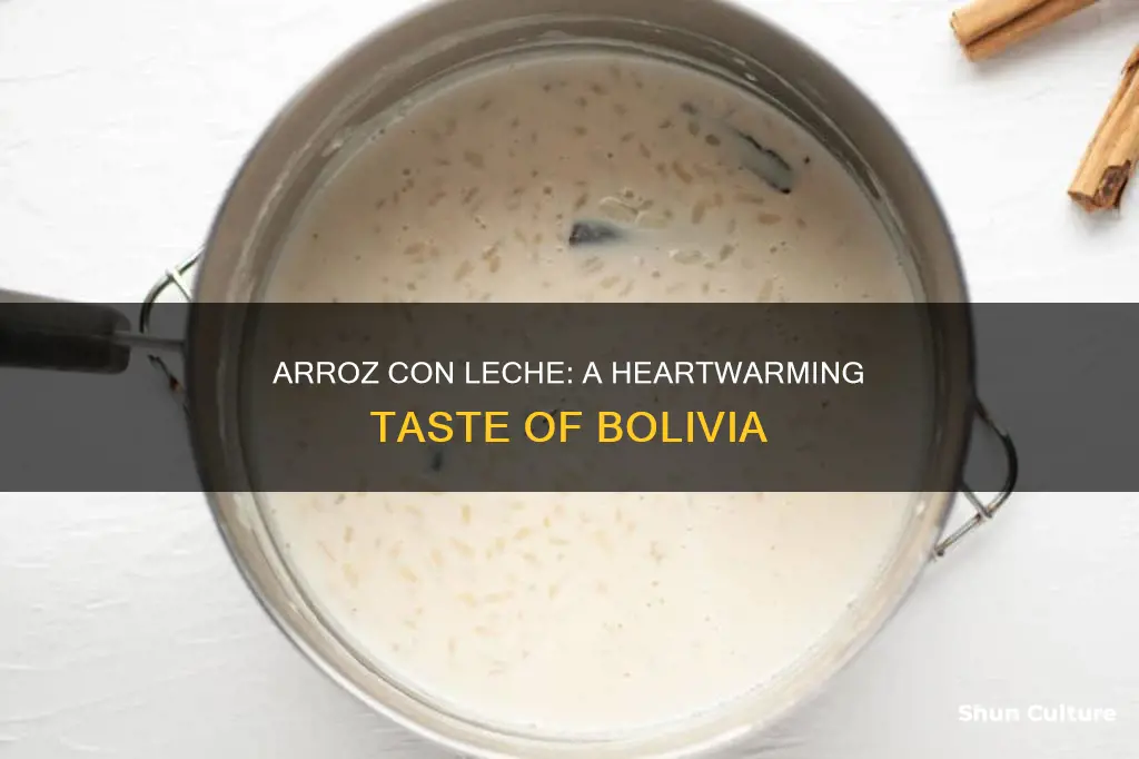 why is arroz con leche important in bolivia