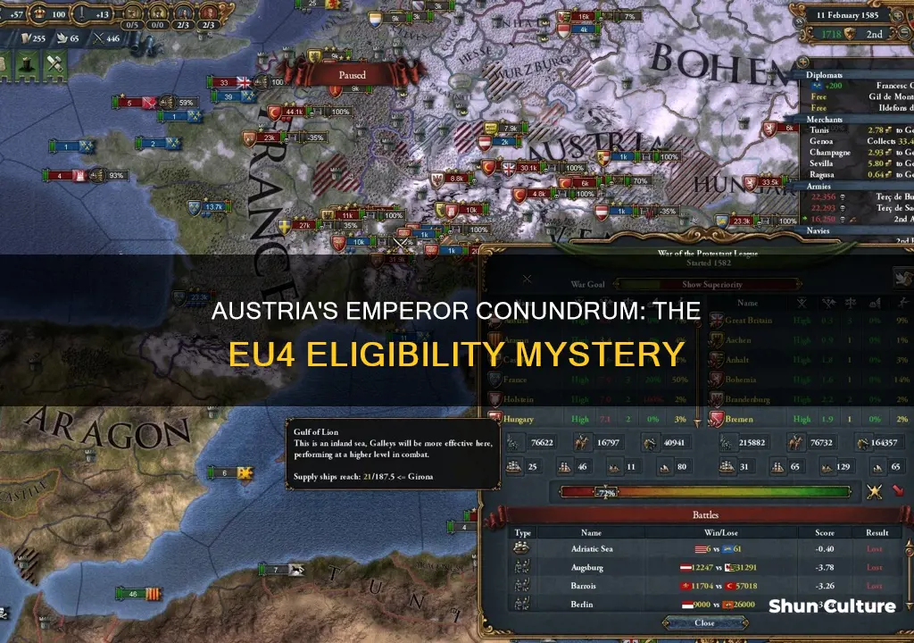 why is austria not eligible for emporer eu4