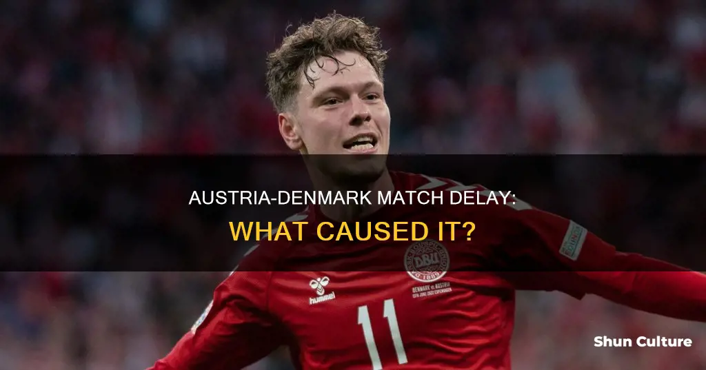 why is austria vs denmark match delayed