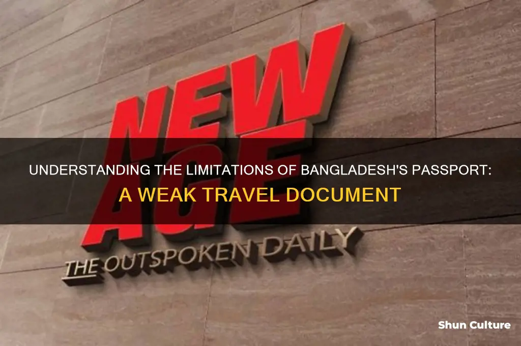 why is bangladesh passport so weak