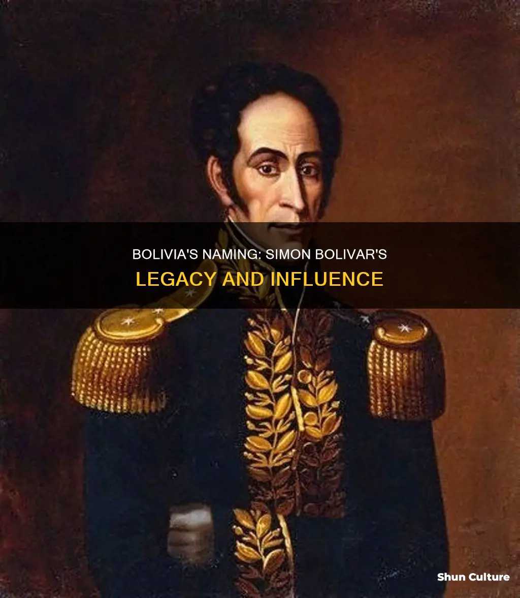 why is bolivia named after simon bolivar