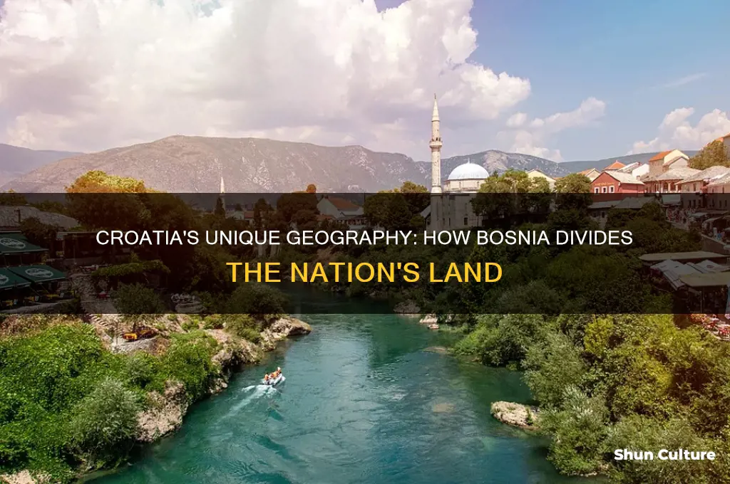 why is croatia divided by bosnia
