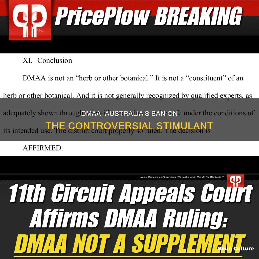 why is dmaa banned in australia