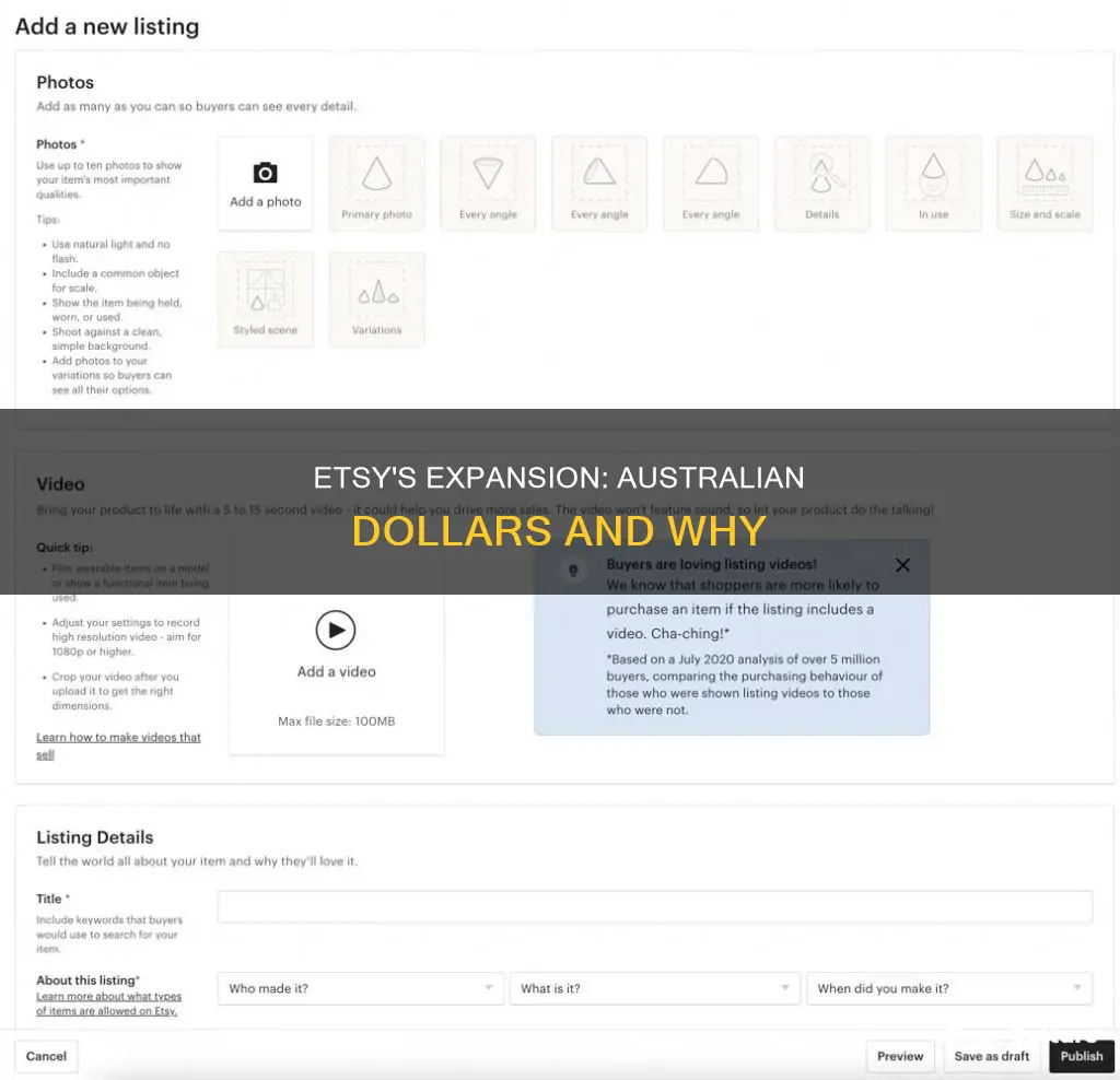 why is etsy coming in australian dollars