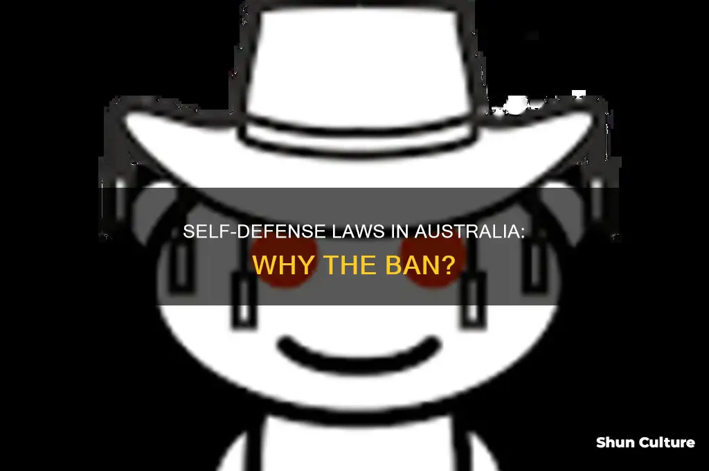 why is it illegal to defend yourself in australia